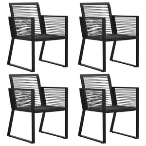 

vidaXL Garden Chairs 4 pcs Rope Rattan Black