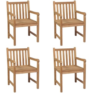 

vidaXL Outdoor Chairs 4 pcs Solid Teak Wood