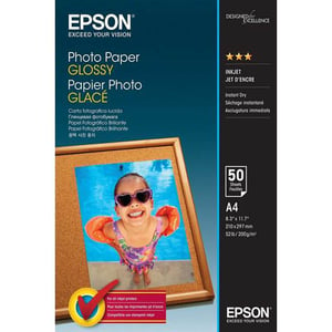 Epson Photo Paper Glossy A4 50 Sheets White
