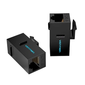 VENTION Cat.6 UTP Keystone Jack Coupler 10 Pack Black- IPGB0-10