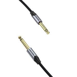 VENTION Cotton Braided 6.5mm Male to Male Audio Cable 5M Gray Aluminum Alloy TypeModel # BASHJ