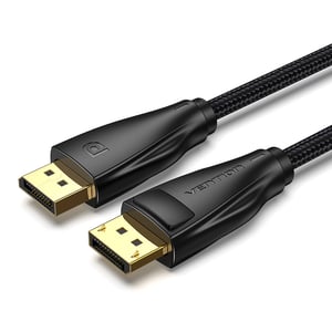 VENTION Cotton Braided DP Male to Male Cable 2M BlackModel # HCCBH