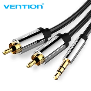 VENTION 3.5mm Male to 2RCA Male Audio Cable 3m Black Metal - BCFBI