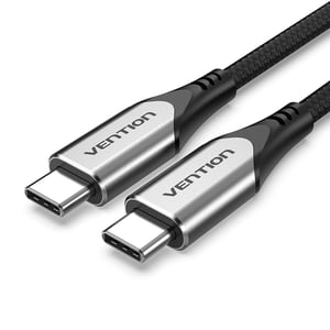 VENTION Cotton Braided USB-C to USB-C 3.1 Cable 1M GrayModel # TAAHF