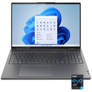Lenovo Yoga 7 16IAP7 Laptop- 12th Gen / Core i5-1240P / 16inch HD / 256GB SSD / 8GB RAM / Intel Iris Xe Graphics / Win11 Home / English Keyboard / Storm Grey / International Version- (82QG0001US)