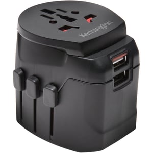 Kensington All in One Power Adapter Plug with Dual USB Ports - International