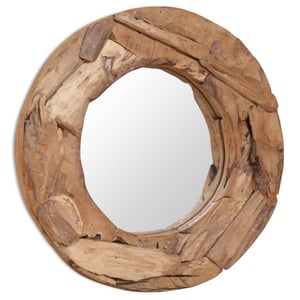 

vidaXL Decorative Mirror Teak 60 cm Round