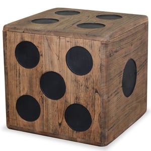 

vidaXL Storage Box Mindi Wood 40x40x40 cm Dice Design