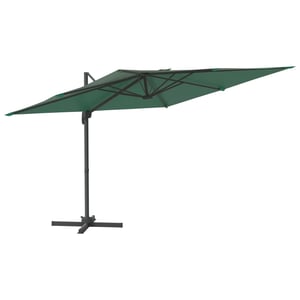 

vidaXL Cantilever Umbrella with Aluminium Pole Green 400x300 cm