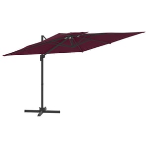 

vidaXL Double Top Cantilever Umbrella Bordeaux Red 400x300 cm