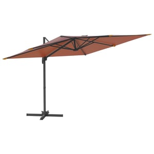 vidaXL Cantilever Umbrella with Aluminium Pole Terracotta 400x300 cm