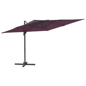

vidaXL Cantilever Umbrella with Aluminium Pole Bordeaux Red 400x300 cm