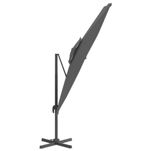 vidaXL Double Top Cantilever Umbrella Anthracite 300x300 cm