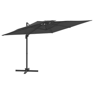 

vidaXL Double Top Cantilever Umbrella Anthracite 400x300 cm