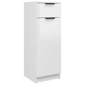 

vidaXL Bathroom Cabinet High Gloss White 32x34x90 cm Engineered Wood