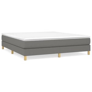 

vidaXL Box Spring Bed Frame Dark Grey 180x200 cm 6FT Super King Fabric