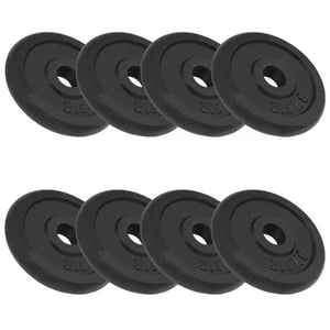 

vidaXL Weight Plates 8 pcs 8x2.5 kg Cast Iron