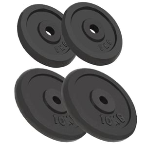 

vidaXL Weight Plates 4 pcs 2x10 kg+2x5 kg Cast Iron