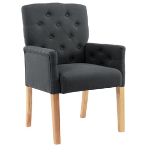 

vidaXL Dining Chair with Armrests Grey Fabric
