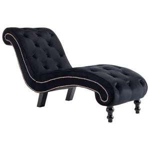 

vidaXL Chaise Lounge Black Velvet