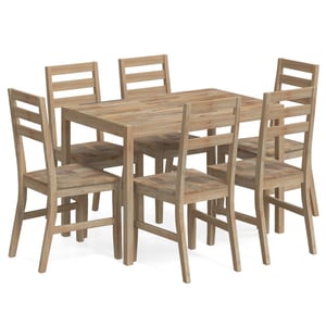 

vidaXL 7 Piece Dining Set Solid Wood Acacia