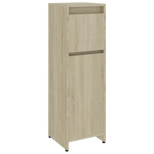 vidaXL Bathroom Cabinet Sonoma Oak 30x30x95 cm Engineered Wood