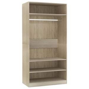 

vidaXL Wardrobe Sonoma Oak 100x50x200 cm Engineered Wood