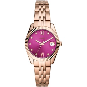 Fossil Women's Analogue Quartz Watch with Stainless Steel Strap ES4900, Rose Gold, bracelet