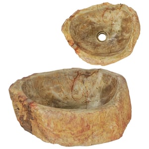 

vidaXL Sink 45x35x15 cm Fossil Stone Cream