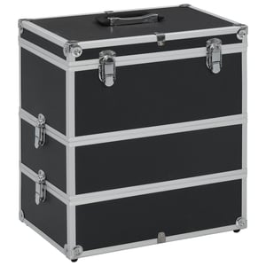 

vidaXL Make-up Case 37x24x40 cm Black Aluminium
