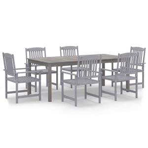 

vidaXL 7 Piece Garden Dining Set Solid Wood Acacia Grey