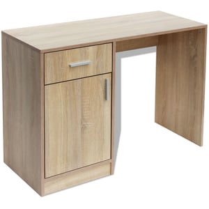 

vidaXL Desk with Drawer and Cabinet Oak 100x40x73 cm