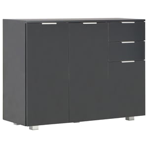 

vidaXL Sideboard High Gloss Black 107x35x80.5 cm