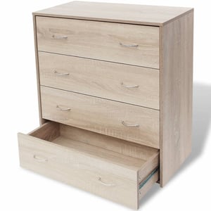 

vidaXL Sideboard with 4 Drawers 60x30.5x71 cm Oak Colour