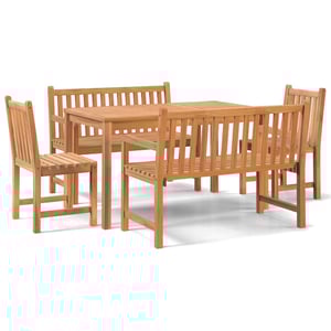 

vidaXL 5 Piece Garden Dining Set Solid Wood Teak