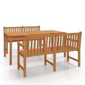 

vidaXL 3 Piece Garden Dining Set Solid Wood Teak