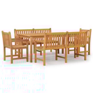 

vidaXL 5 Piece Garden Dining Set Solid Wood Teak