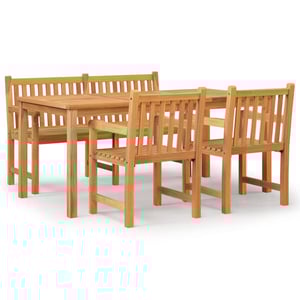 

vidaXL 4 Piece Garden Dining Set Solid Wood Teak