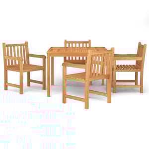 

vidaXL 5 Piece Garden Dining Set Solid Wood Teak