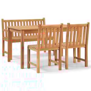 

vidaXL 4 Piece Garden Dining Set Solid Wood Teak