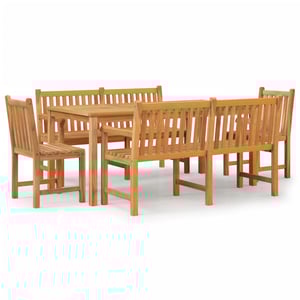 

vidaXL 5 Piece Garden Dining Set Solid Wood Teak