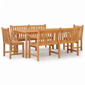 

vidaXL 5 Piece Garden Dining Set Solid Wood Teak