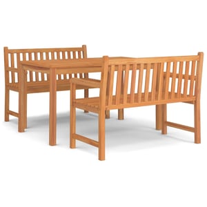 

vidaXL 3 Piece Garden Dining Set Solid Wood Teak