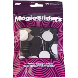 

Magic Sliders Felt Round Self Stick Furniture Pads 60 Pack Dark Brown