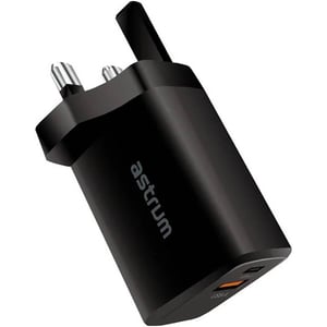 

Astrum Dual Port Wall Charger Black