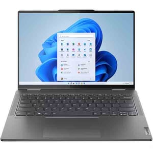 Lenovo Yoga 7 14IRL8 2-in-1 Convertible (2023) Laptop - 13th Gen / Intel Core i7-1360P / 14inch SHD / 1TB SSD / 16GB RAM / Shared Intel Iris Xe Graphics / Windows 11 Home / English & Arabic Keyboard / Storm Grey / Middle East Version - [82YL004QAX]