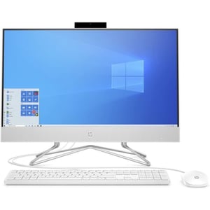 HP All-in-One Desktop PC- 12th Gen / Core i5 / 23.8inch FHD / 512GB SSD / 8GB RAM / Intel Iris Xe Graphics / Win11 Home / English & Arabic Keyboard / White / Middle East Version- 24-CB1025NH