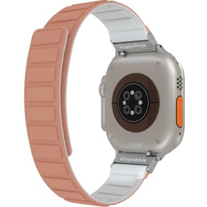 

Blupebble Rosa Silicone Reversible Magnetic Watch Strap Pink/White
