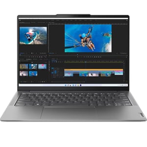 Lenovo Yoga Slim 6 14IAP8 (2022) Laptop - 12th Gen / Intel Core i5-1240P / 14inch 2.2K / 512GB SSD / 16GB RAM / Shared Intel Iris Xe Graphics / Windows 11 Home / English &amp; Arabic Keyboard / Grey / Middle East Version - [82WU005PAX]