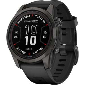 

Garmin Fenix 7S Pro Sapphire Solar Edition Carbon Gray DLC Titanium with Black Band Smartwatch 42mm 010-02776-11